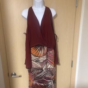 Red crop top with fun sleeves